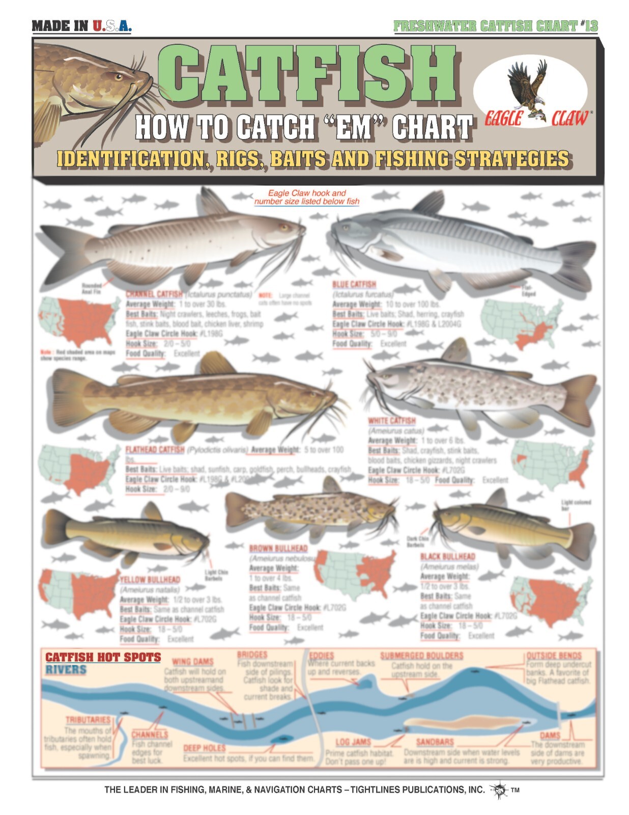 Fishermans Freshwater Fish Identification Set - Waterproof Quick Reference Guide