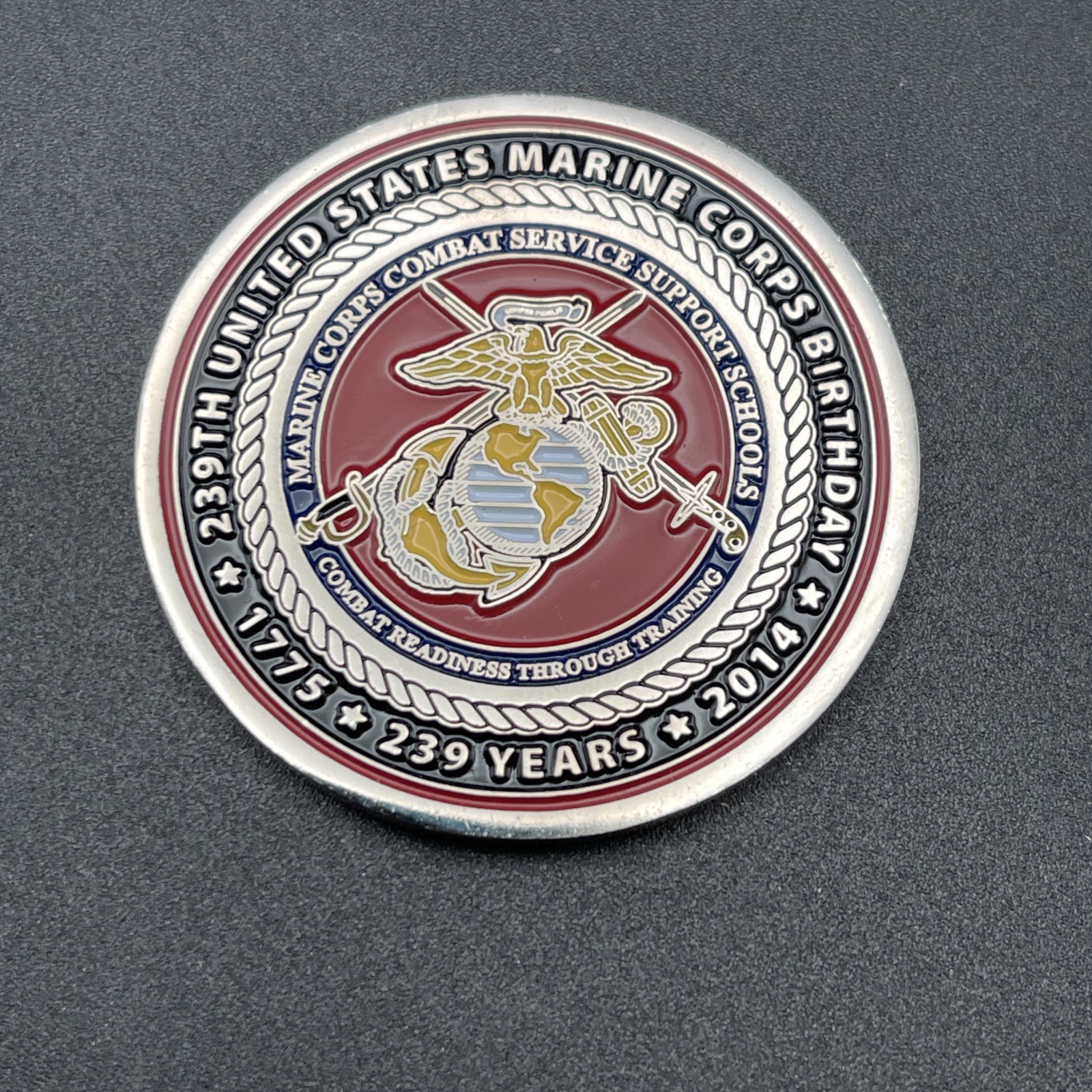 🔥 2014 United States Marine Corps birthday 239 years challenge coin style