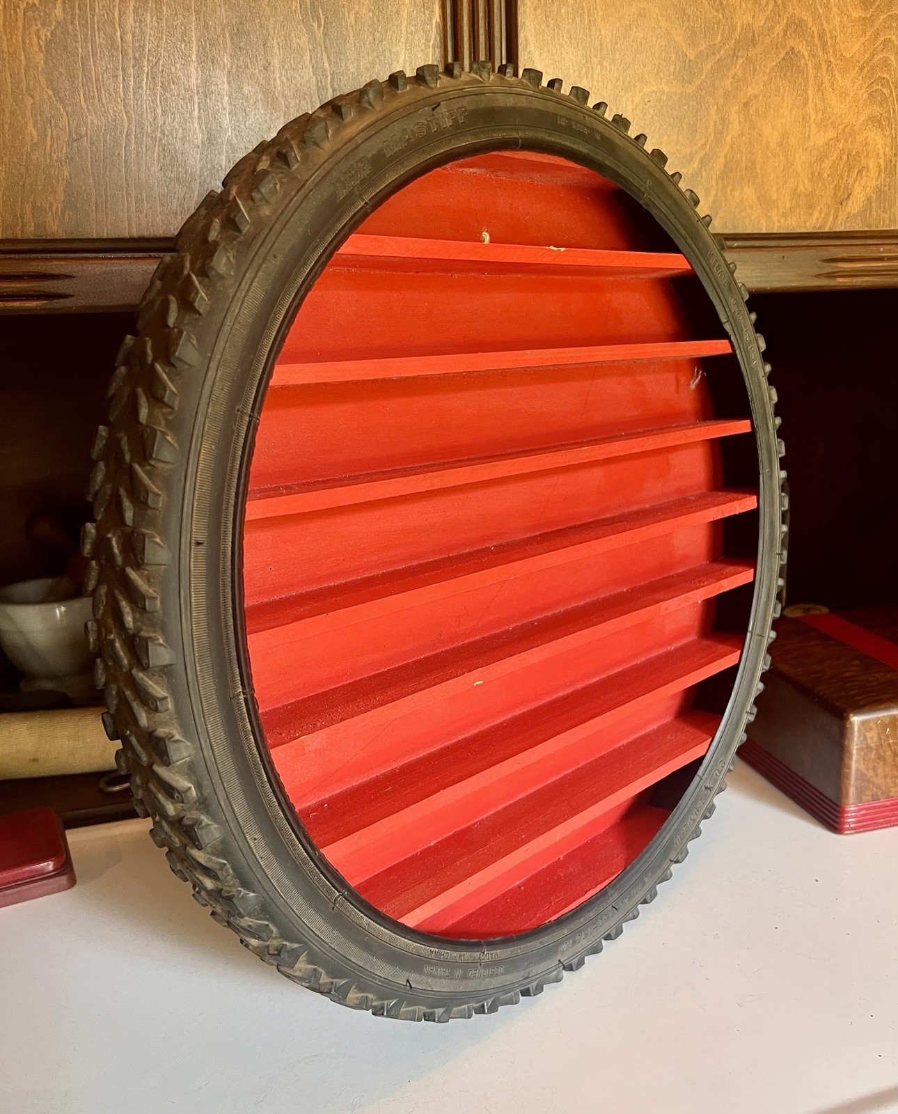 Hand Made Hot Wheels Die Cast Cars TIRE Wall Display Shelf