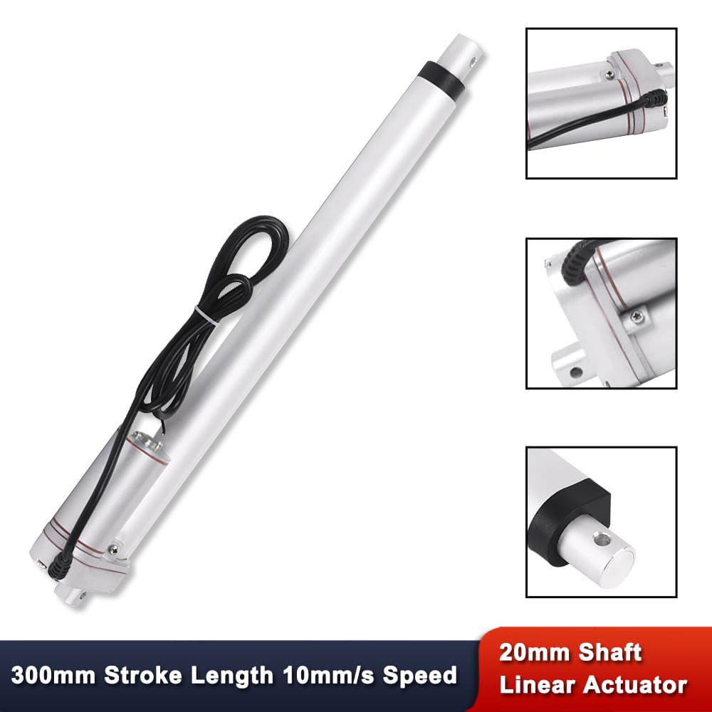 12 Volt DC Linear Actuator 12" Heavy Duty Stroke 225 Pound Max Lift Output