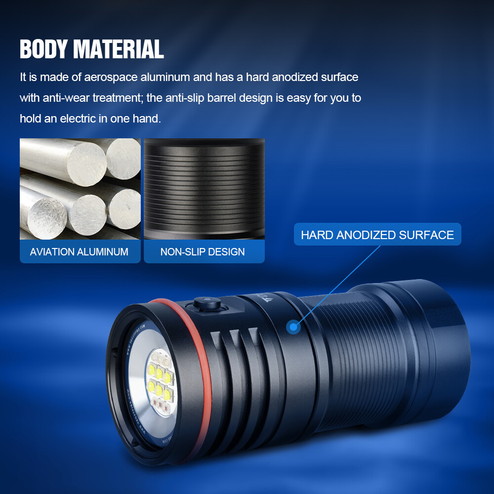 Trustfire DF50 6500Lumen LED Diving Light Waterproof Scuba LED Flashlight V