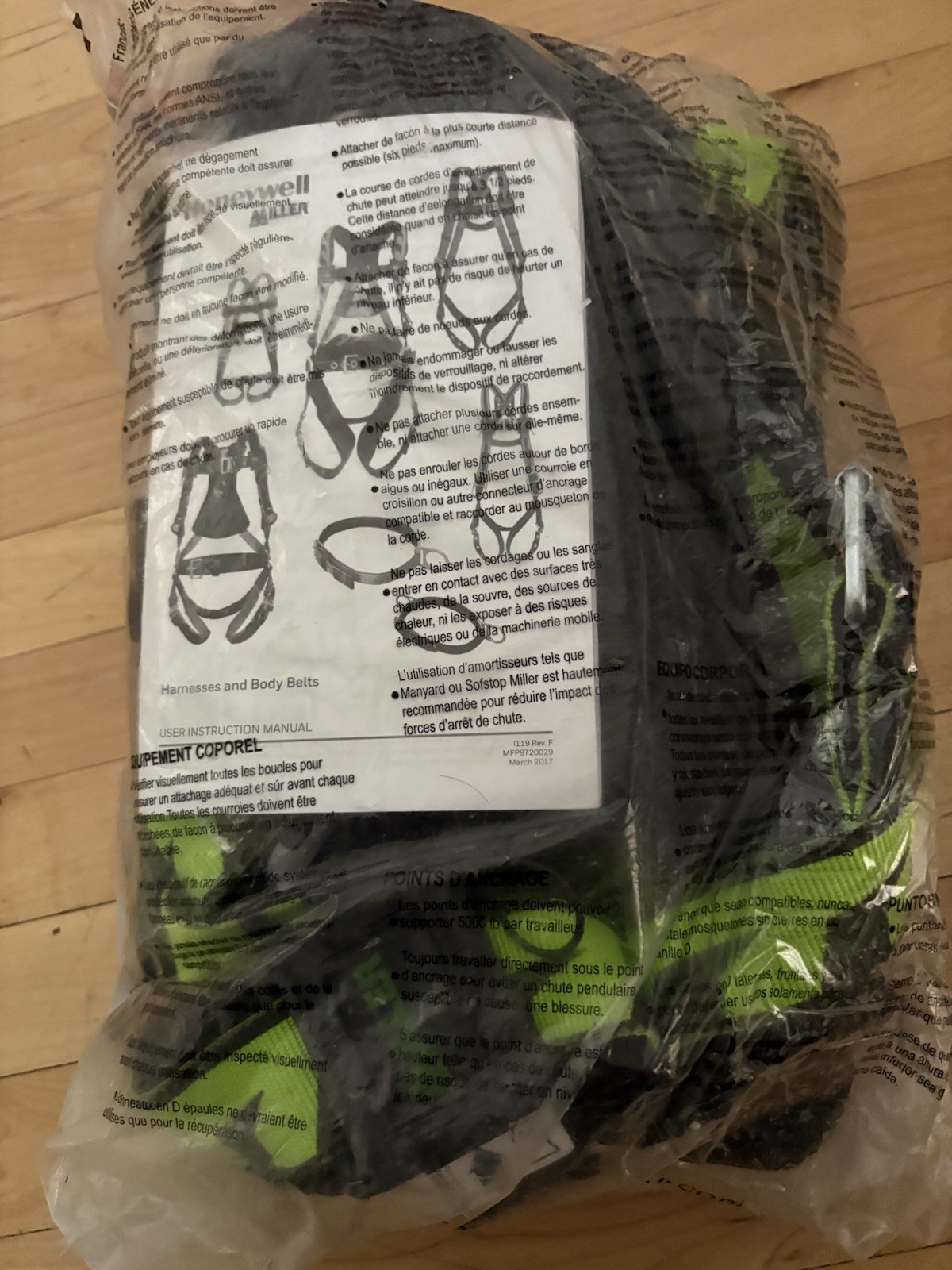 Miller by Honeywell Harness And Body Belt New Sz L/XL No Box In Sealed Bag