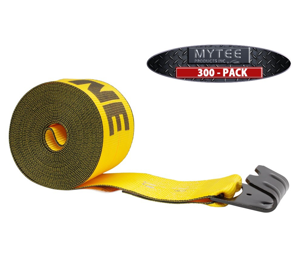 Kinedyne Pallet of 4" x 30' Winch Strap with Flat Hook - Gold 30 Boxes (10 Pc...