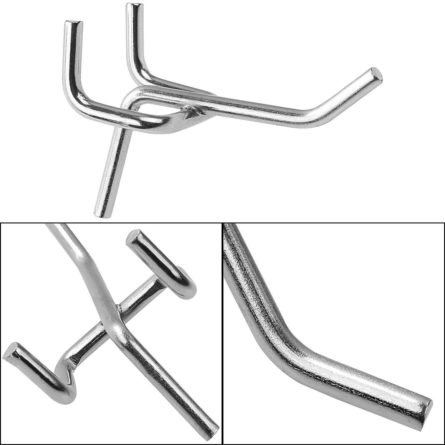 JMIATRY 100PCS Metal Pegboard Hooks 1 Inch Pegboard Hooks 1/8" Diameter Heavy...