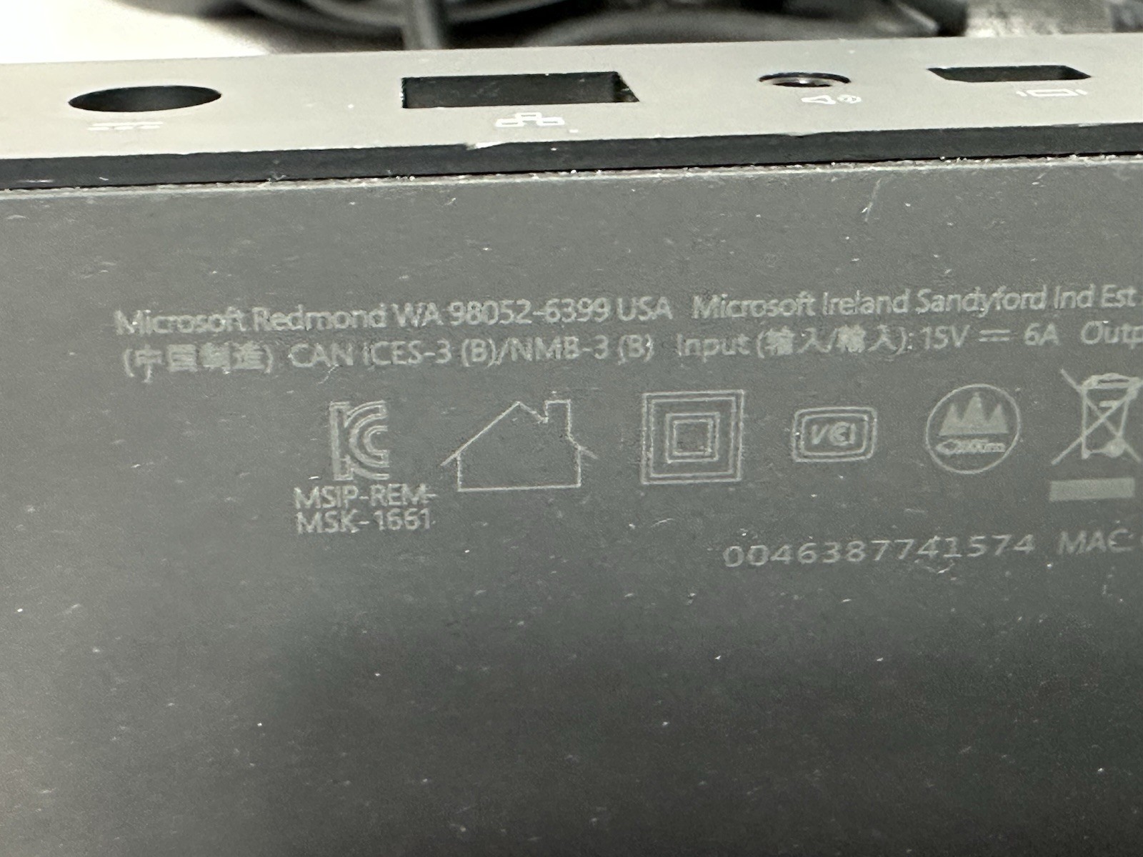 Microsoft Surface Dock Docking Station Model 1661 with Microsoft Adapter 1749