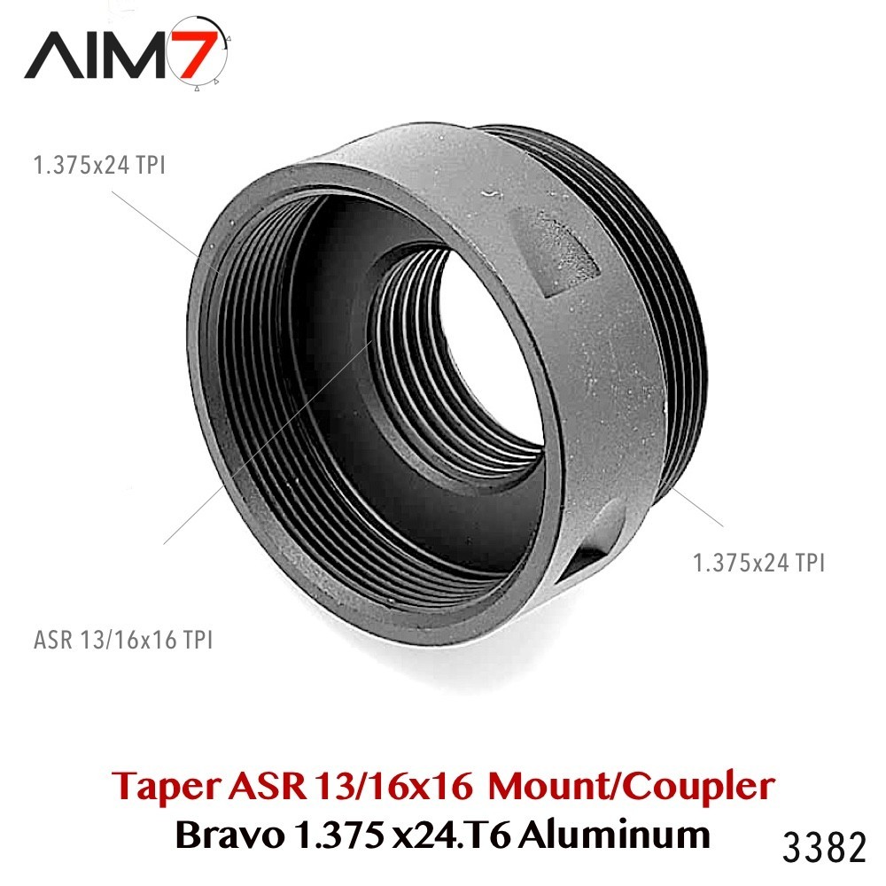 Aim7 Bravo ASR Taper Mount 13/16x16–Mount & Coupler  1.375x24 (1 pcs)
