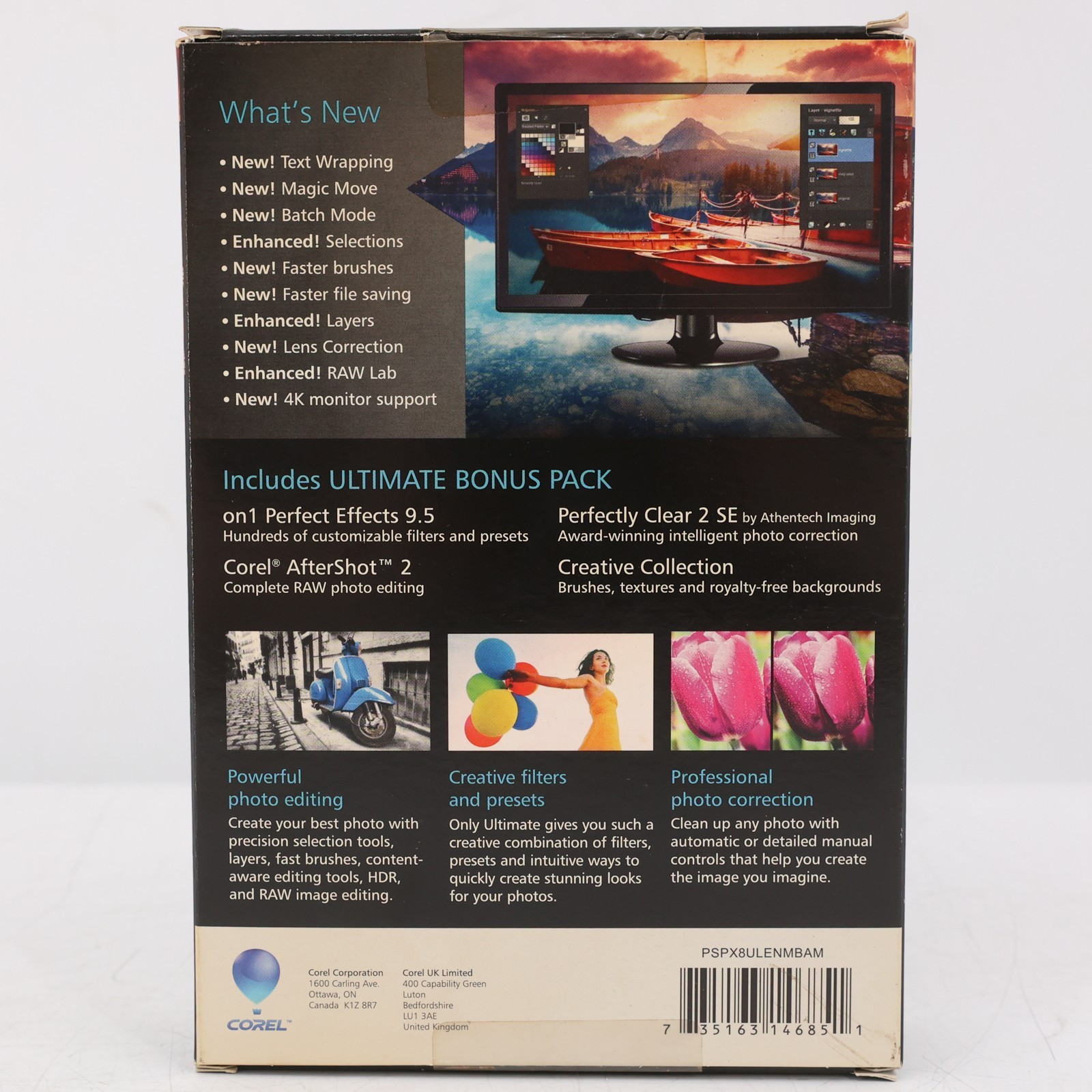 Corel PaintShop Pro X8 Ultimate Photo Editing Software Complete PC DVD Set