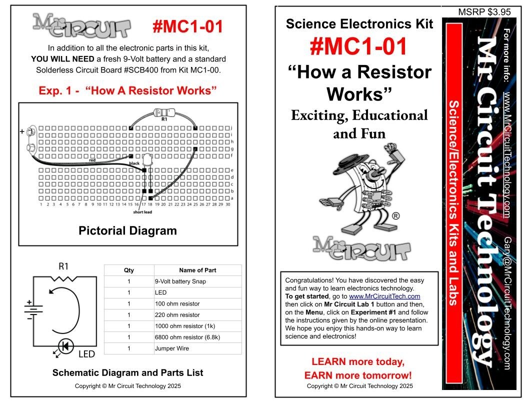 MC1-WS-01 Mr Circuit Basic Electronics Learning Workshop