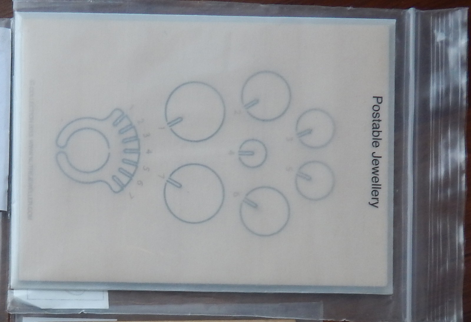 Postcard Postable Jewelry Wooden Birch Statement Ring Circles