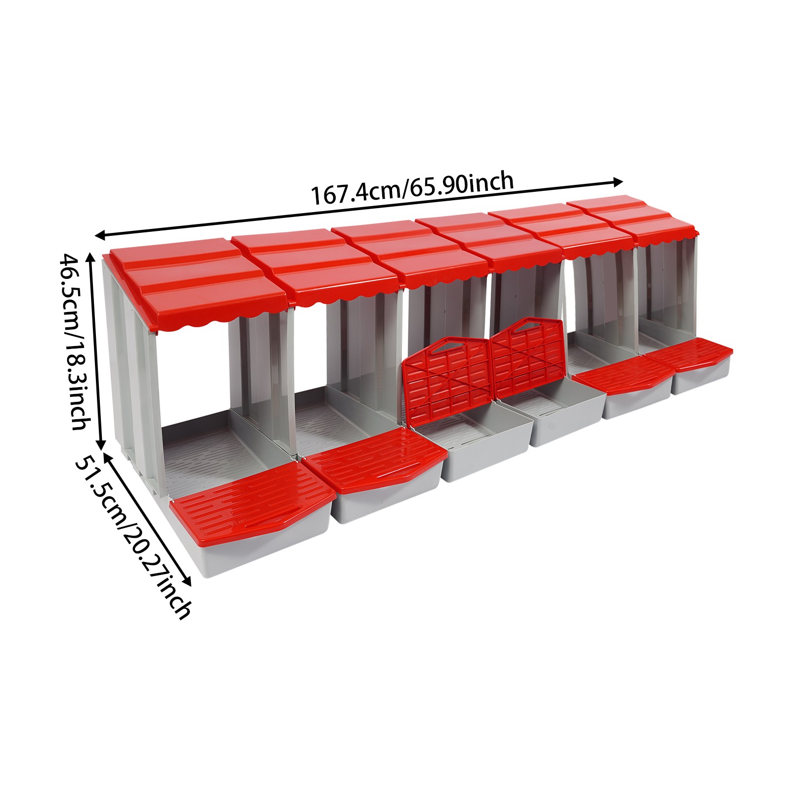 6-Compartment Chicken Nesting Box with Easy Egg Collection & Installation