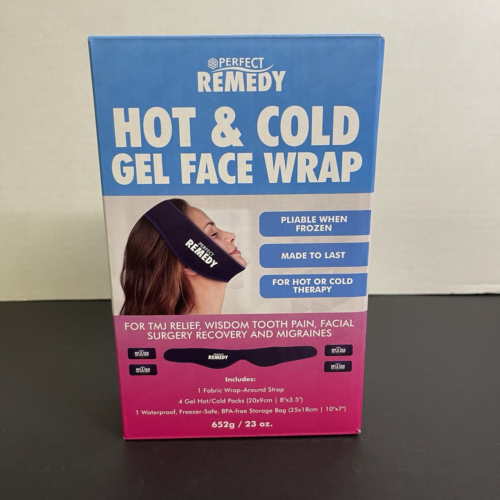 Perfect Remedy Hot and Cold Gel Face Wrap for TMJ and Migraine Relief