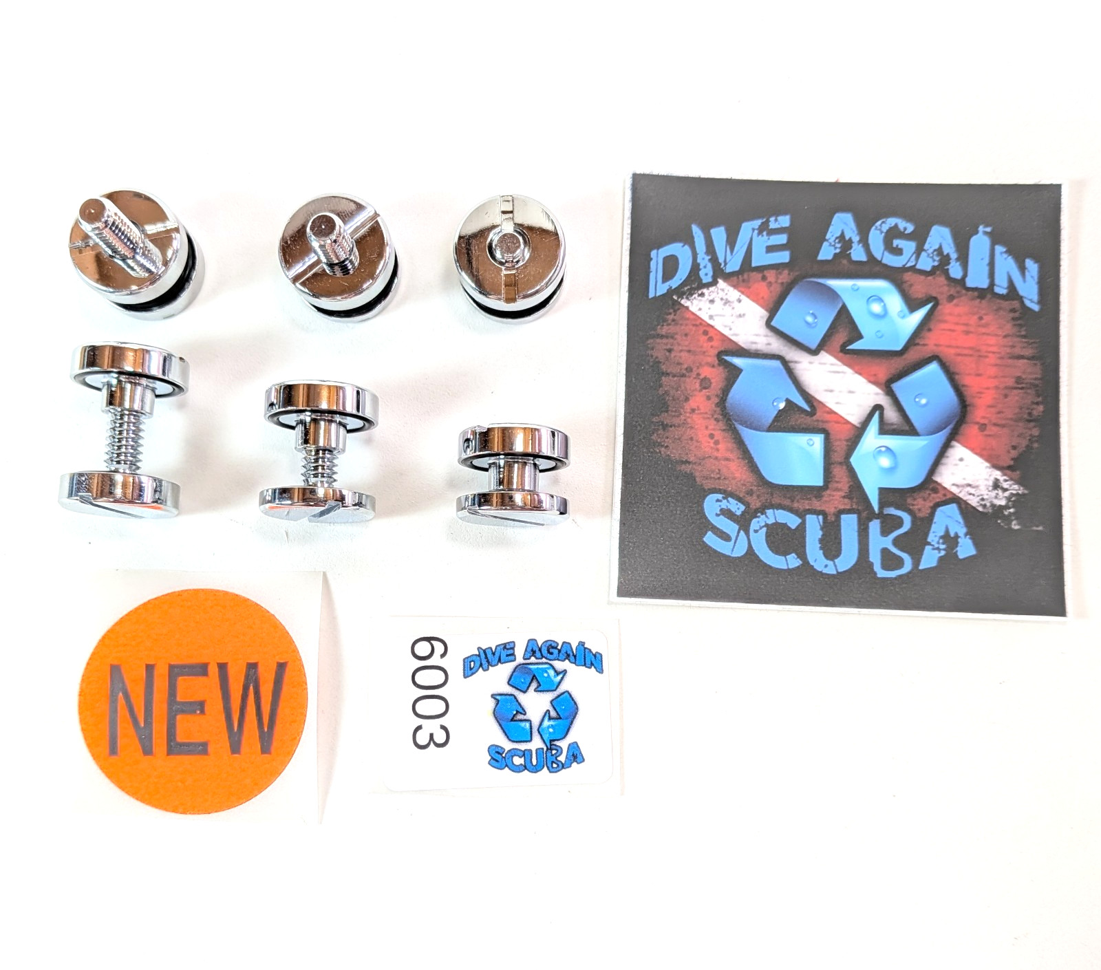 2x Scuba Dive BC BCD Backplate & Harness Book Screw Mounting Bolt 3/4" Diameter