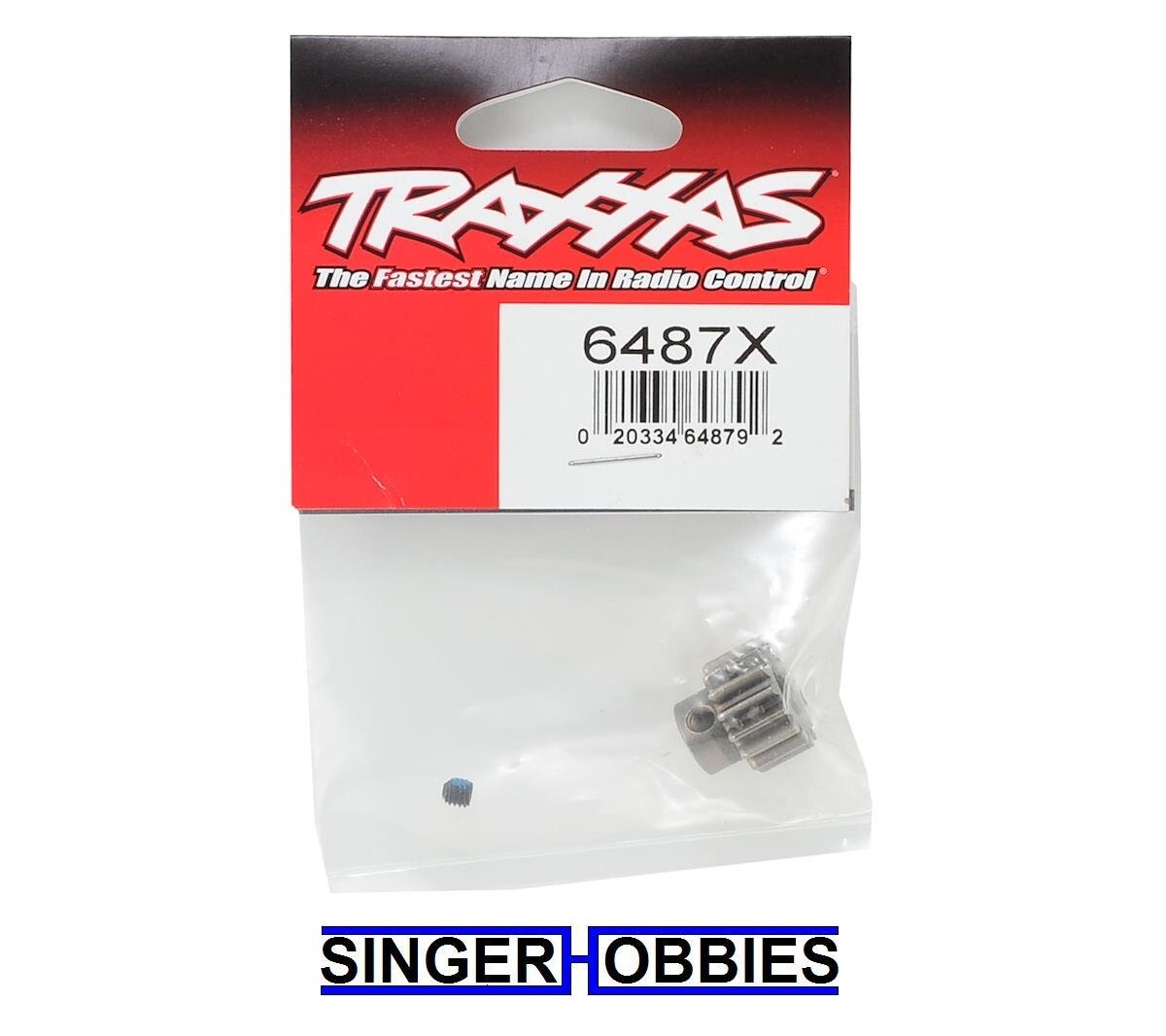 Traxxas 6487X Hardened Steel Mod 1.0 Pinion Gear 5mm Bore 15T NEW TRA6487X TRA1