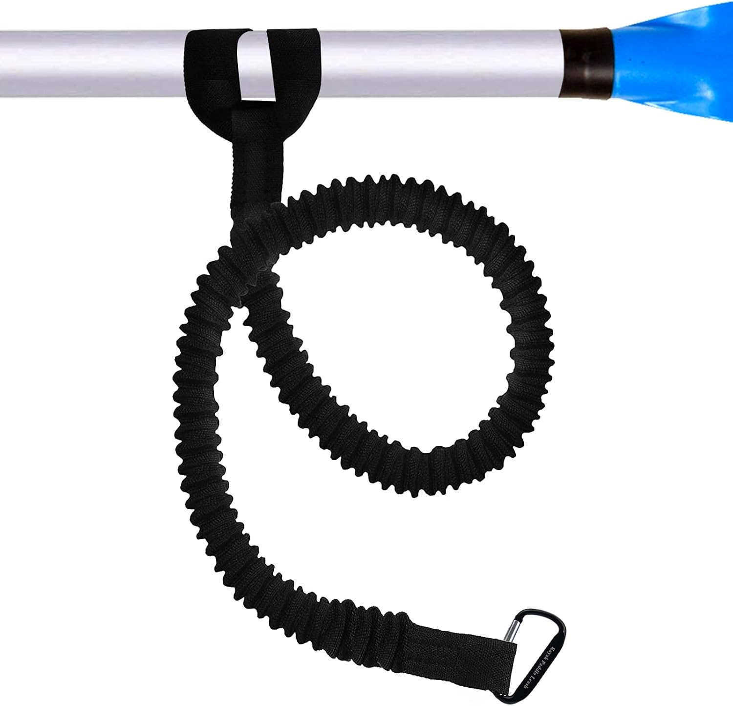 Kayaking Paddle Leash Tether 1 Pack-Stretchable Coiled Lanyard for Kayak, Paddle