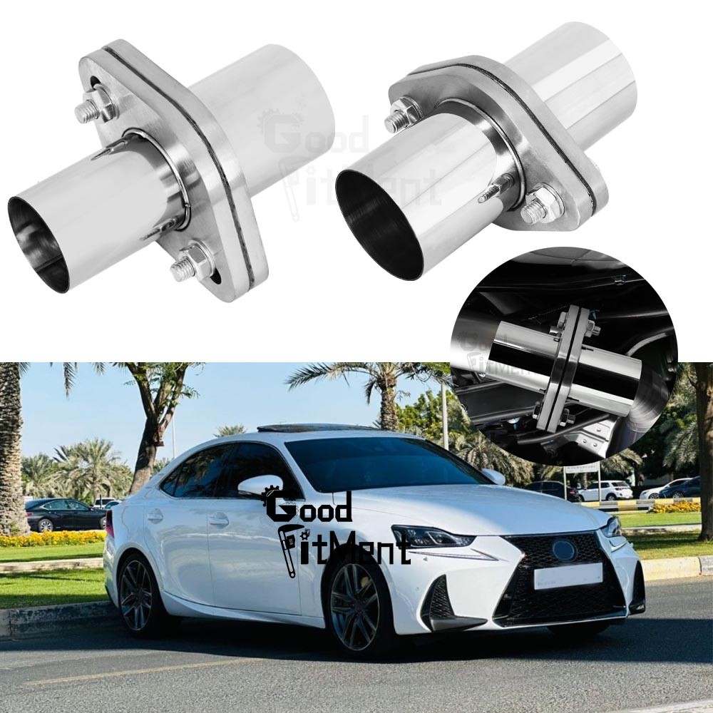 For Lexus IS350 IS300 3'' ID 2.25"/3" OD Exhaust Flange Repair Pipe Kit 2 Bolts