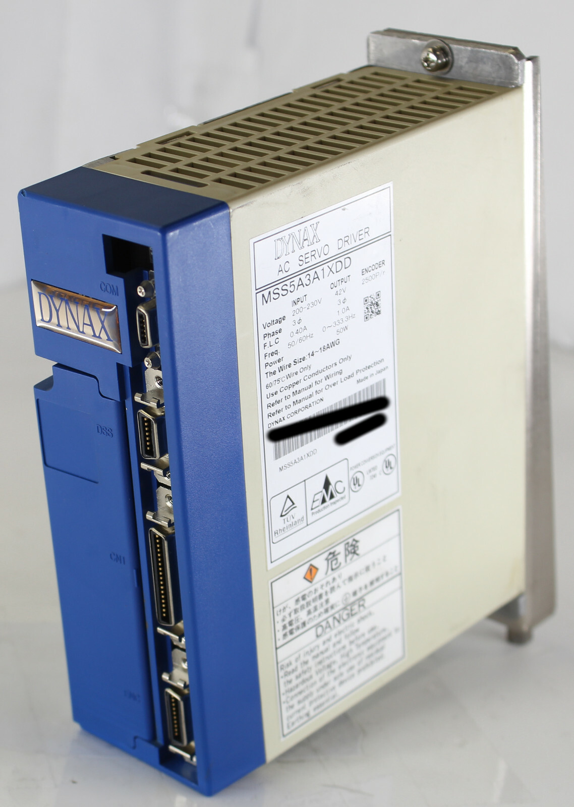 Dynax MSS5A3A1XDD AC Servo Driver Amplifier