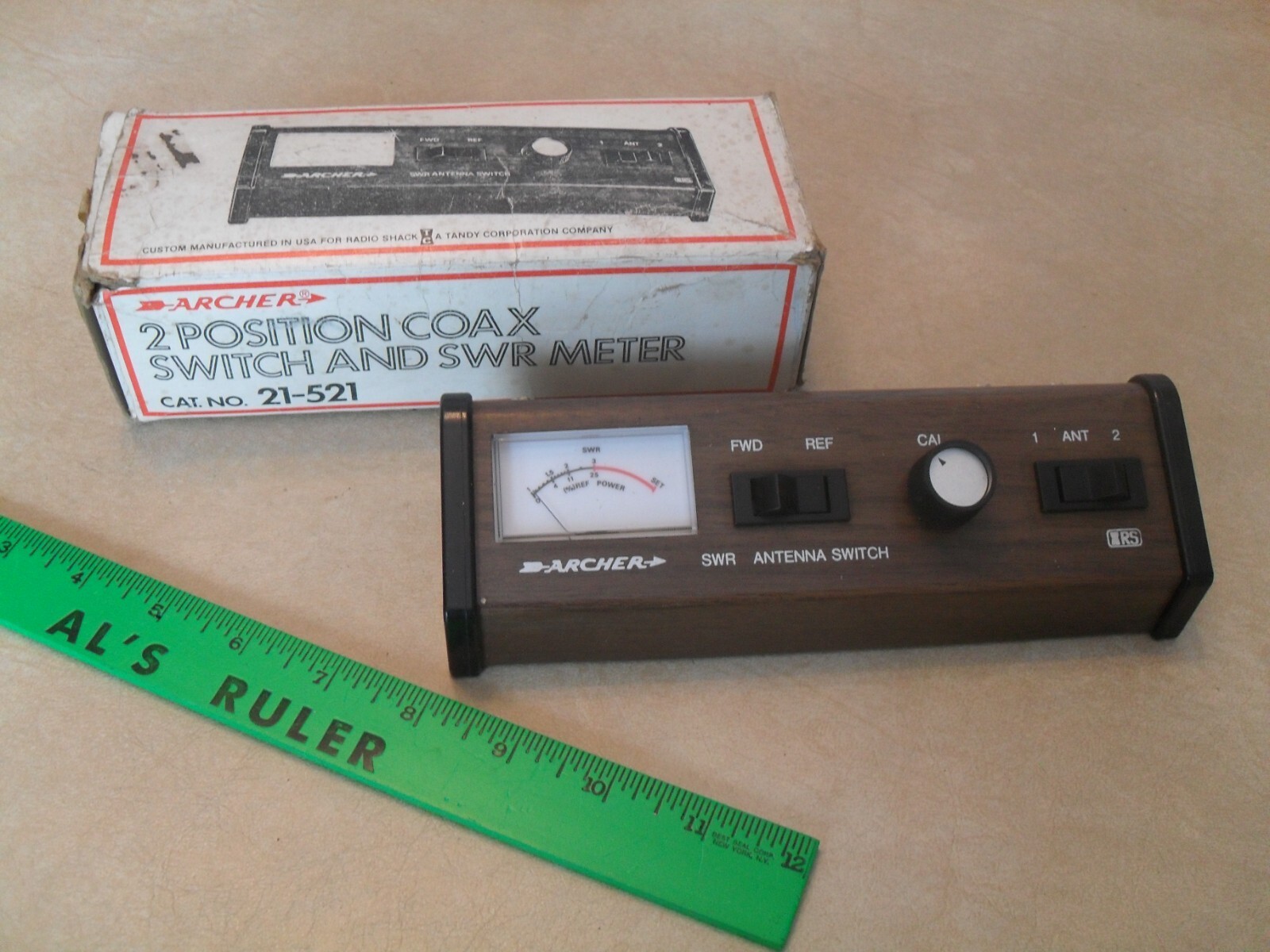 Archer 2 Position Coax Switch and SWR Meter No. 21-521 with instructions