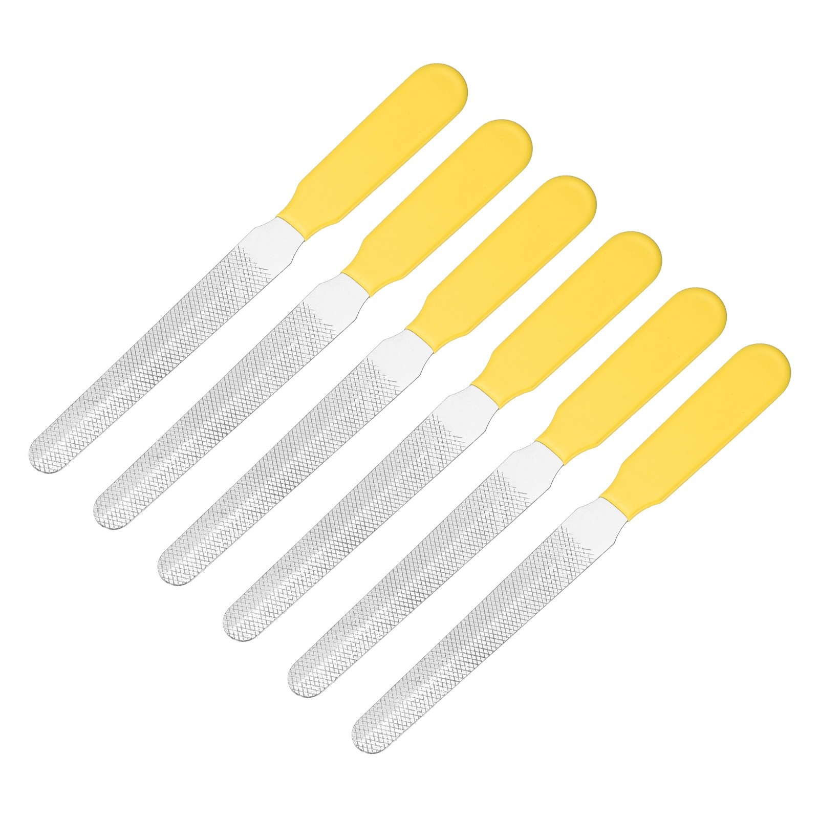 5.5x0.6" Stainless Steel Pet Nail File, (Yellow, 6 Pcs)