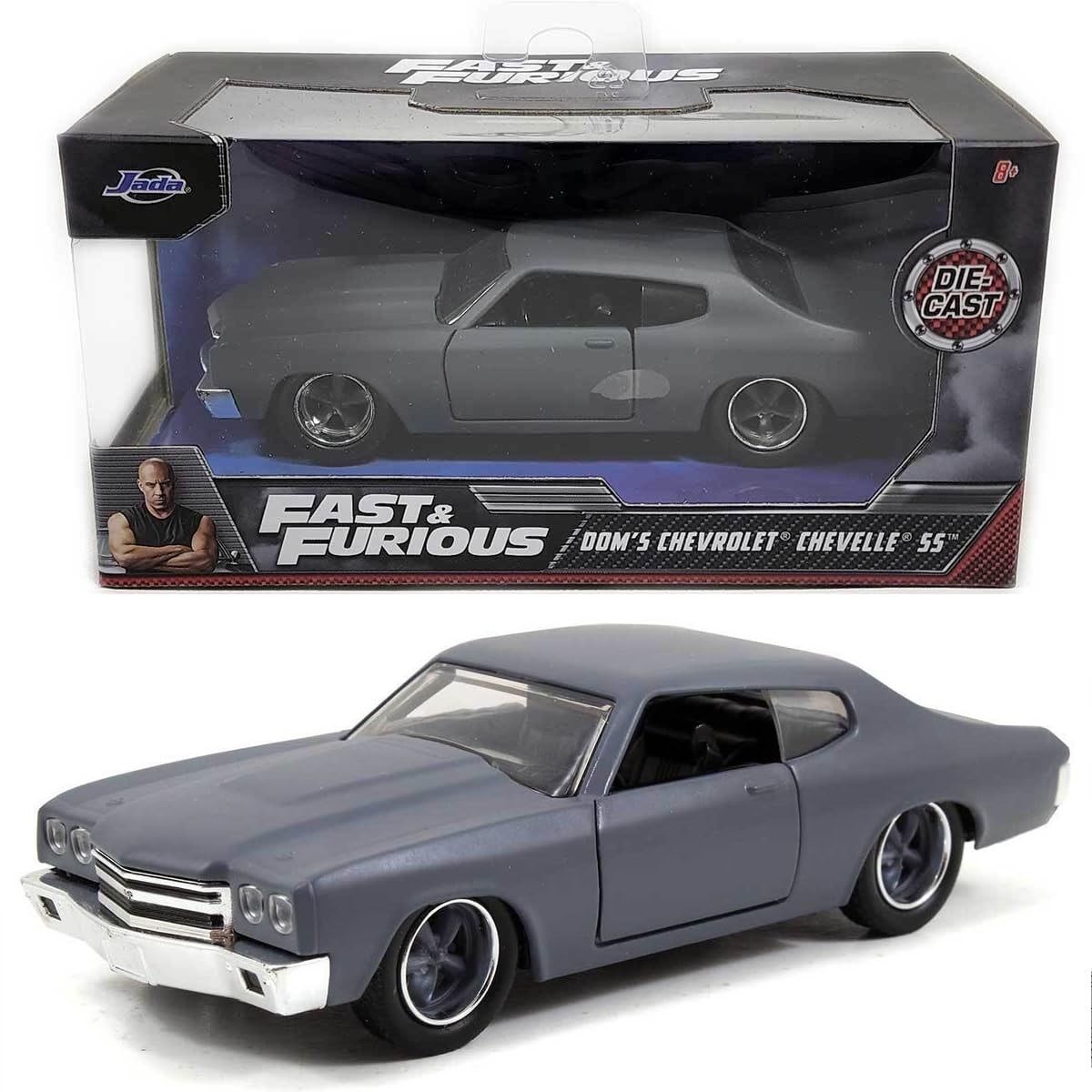Fast & Furious Jada Dom's Chevy Chevelle SS [Gray] 1/32 Scale 5 inches, Grey