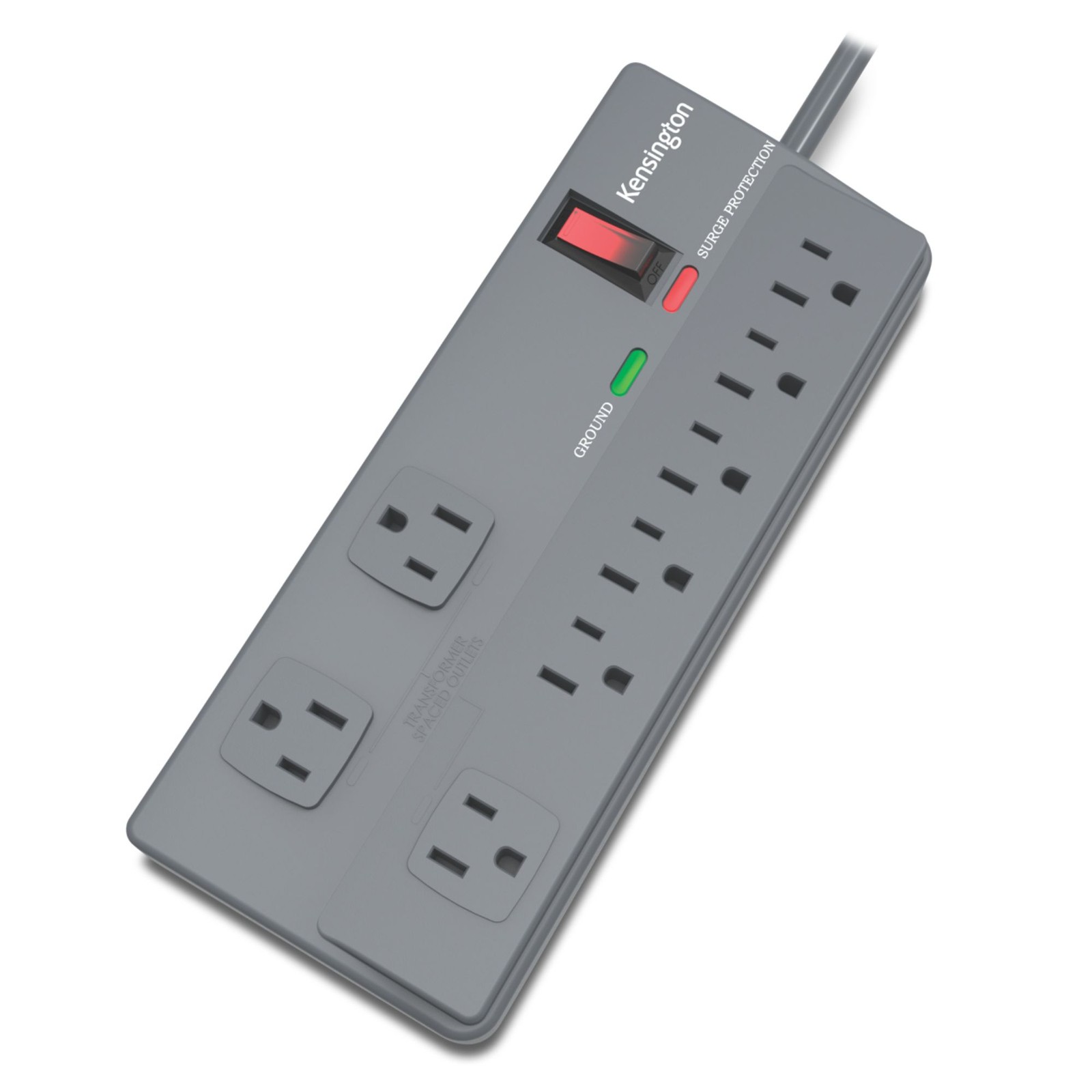 Kensington Guardian Surge Protectors:  8-Outlet, 6-Feet Cord, 1080 Joules Black/