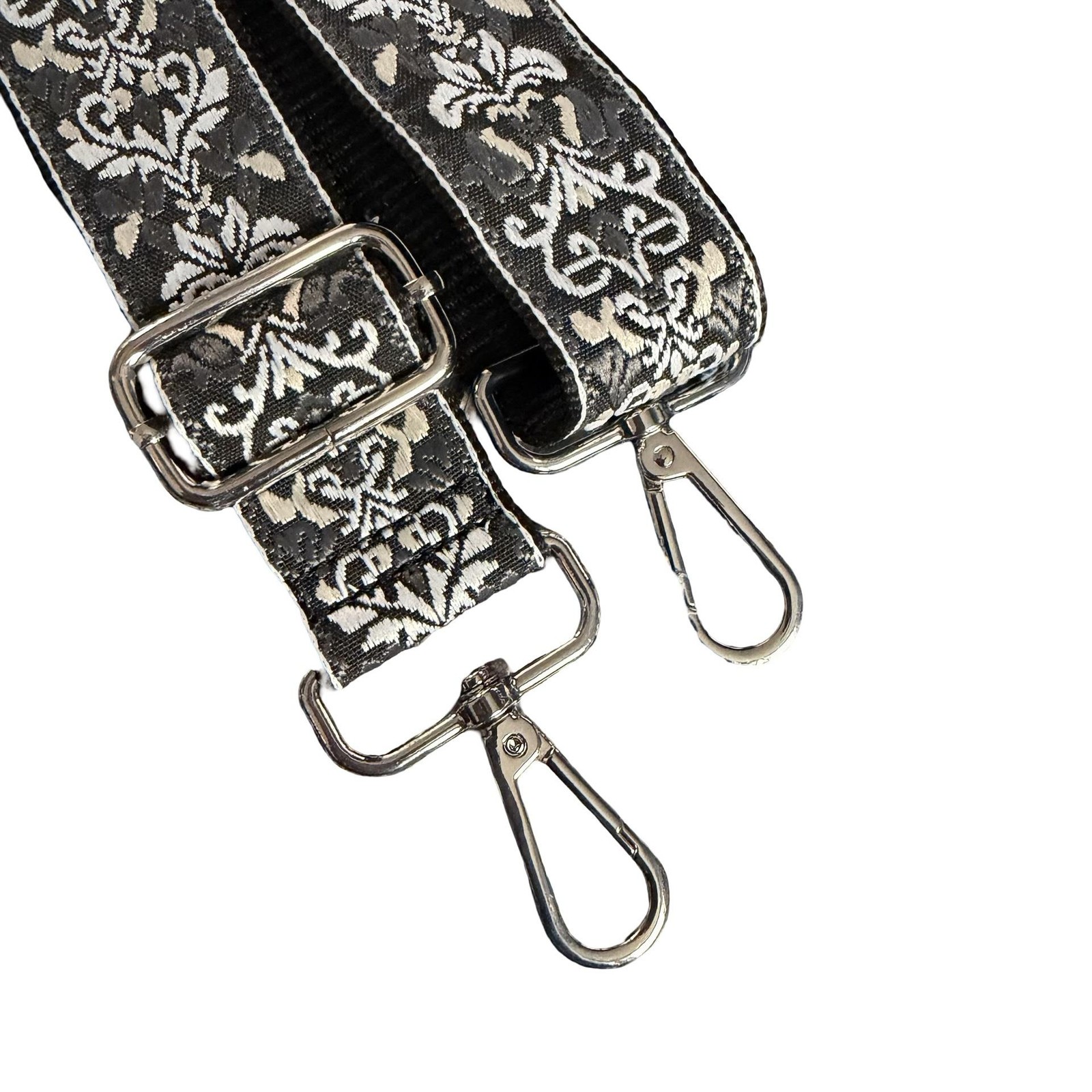 Dksongr Bag Strap Womens One Size Black Jacquard Floral Adjustable Crossbody
