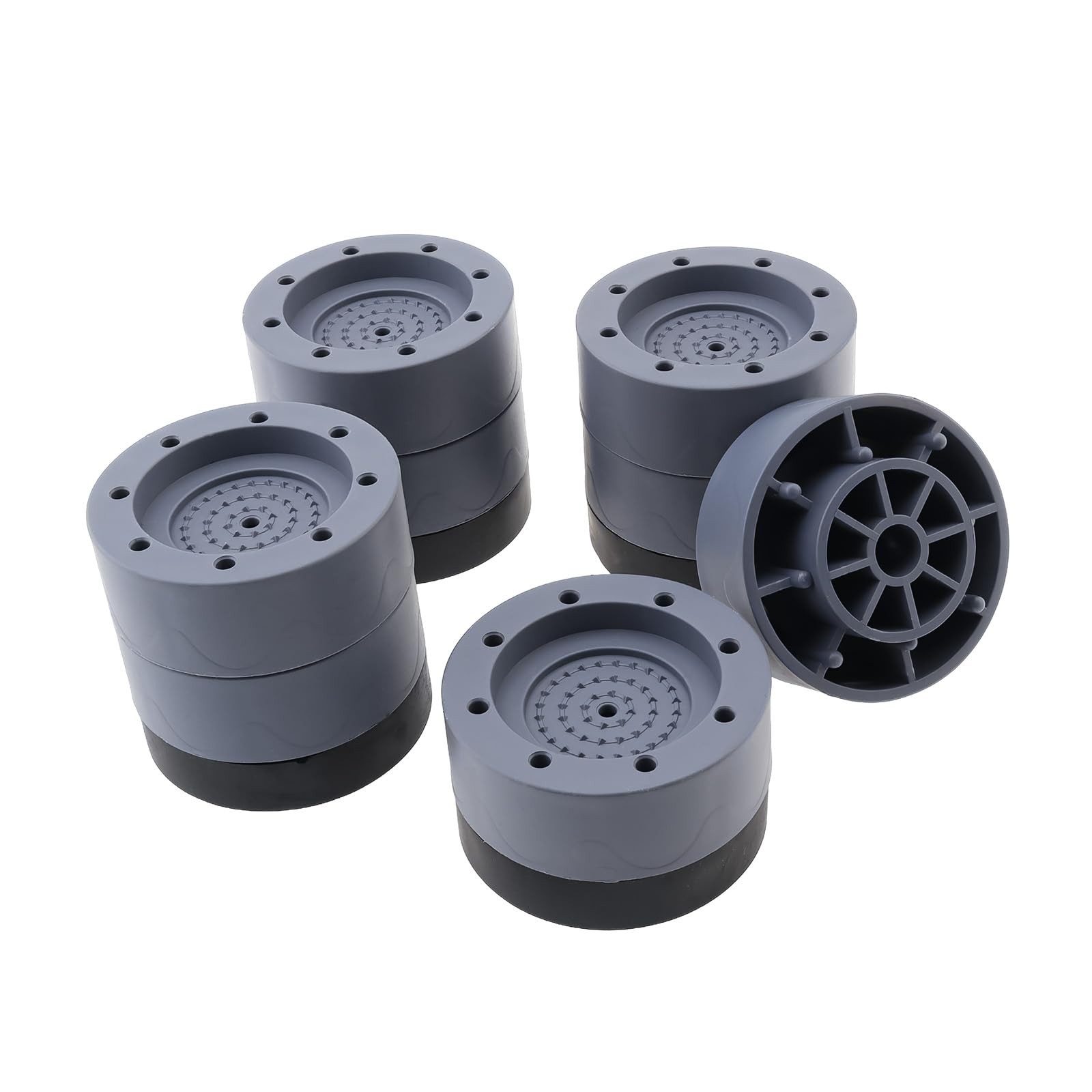 Round Bed Risers 2.55 Inch Heavy Duty Adjustable Furniture Lifts 4 Pack