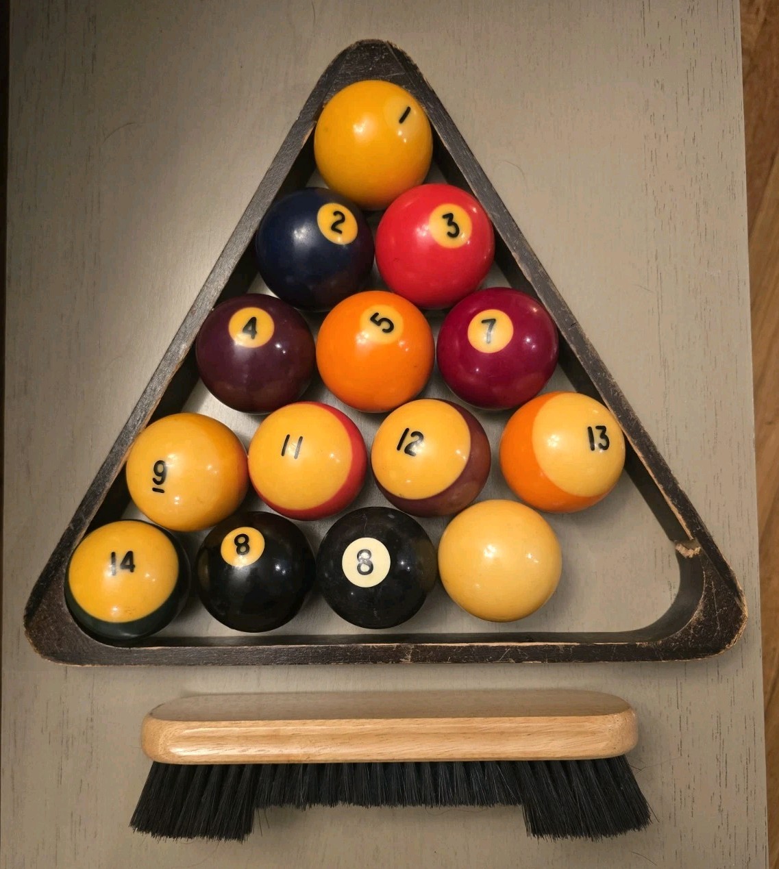 Pool Balls 2 1/4" Incomplete Set With Cue Ball Standard Balls Vintage Bakelite?