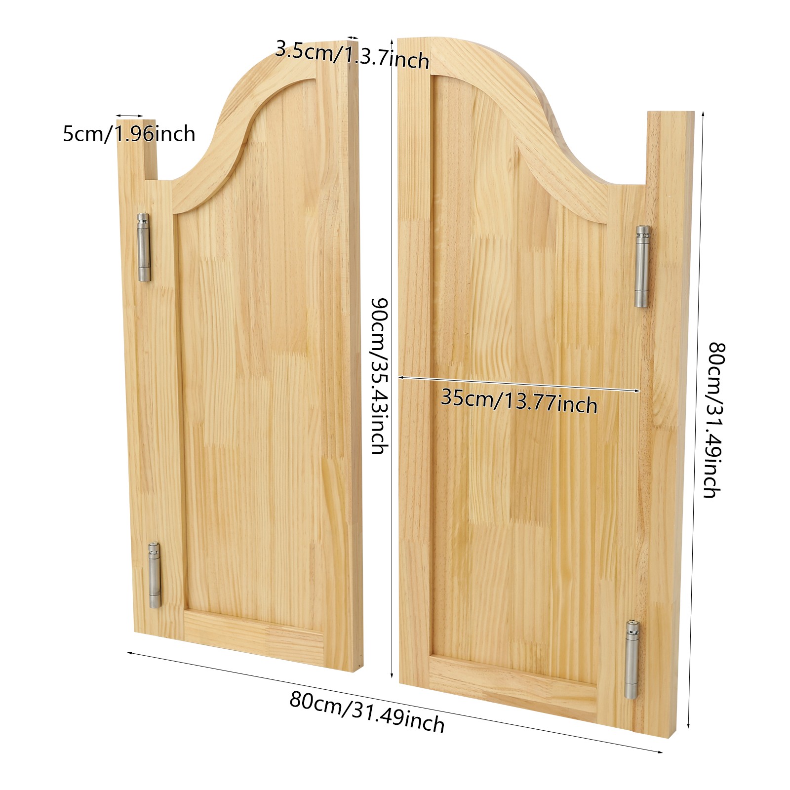Solid Wood Door Partition Door 80x90cm For Shop Entrance Partition Door Modern