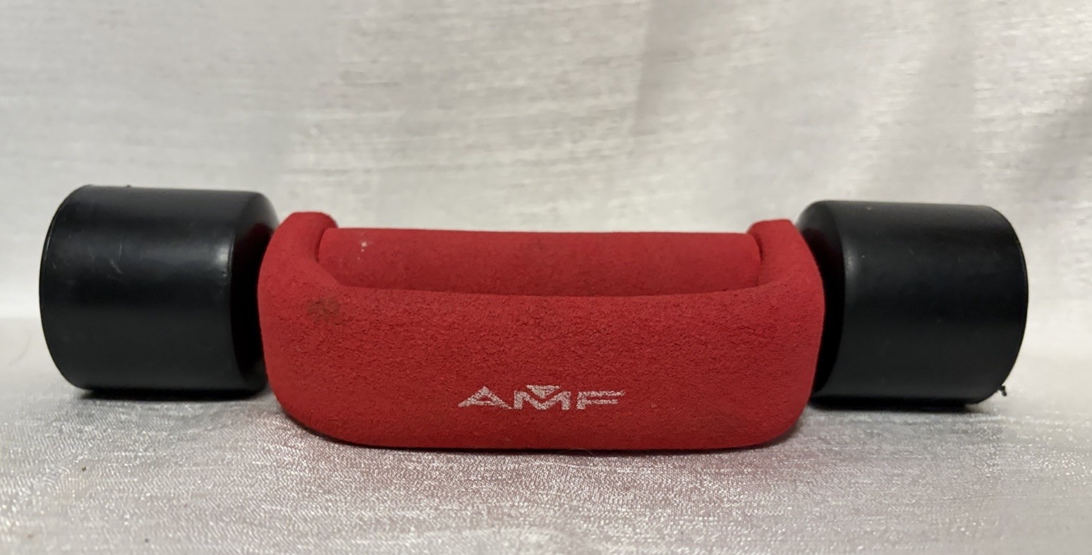 AMF Heavy Hands 3 Lb Weights Screw On Dumbbells & 1 Red Handle