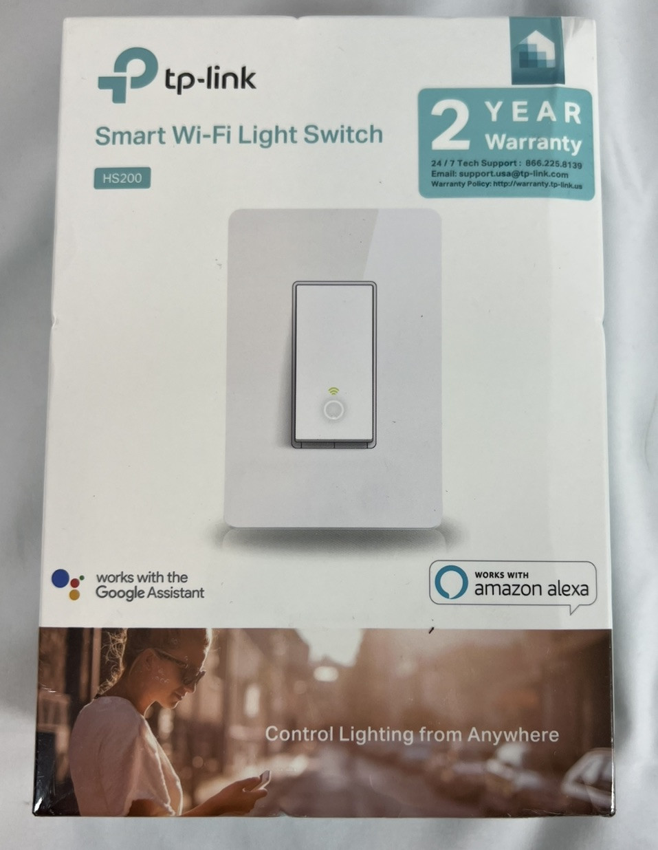 NEW~TP-LINK HS200 Smart WiFi Light Switch - White~SEALED