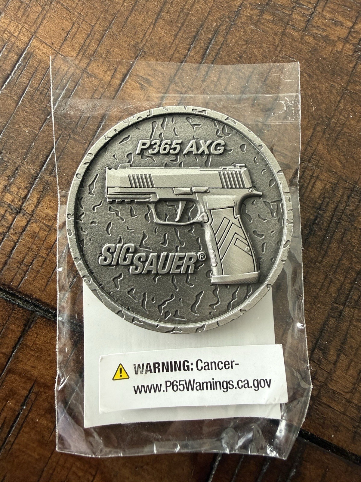 New SIG P365 AXG Legion Challenge Coin