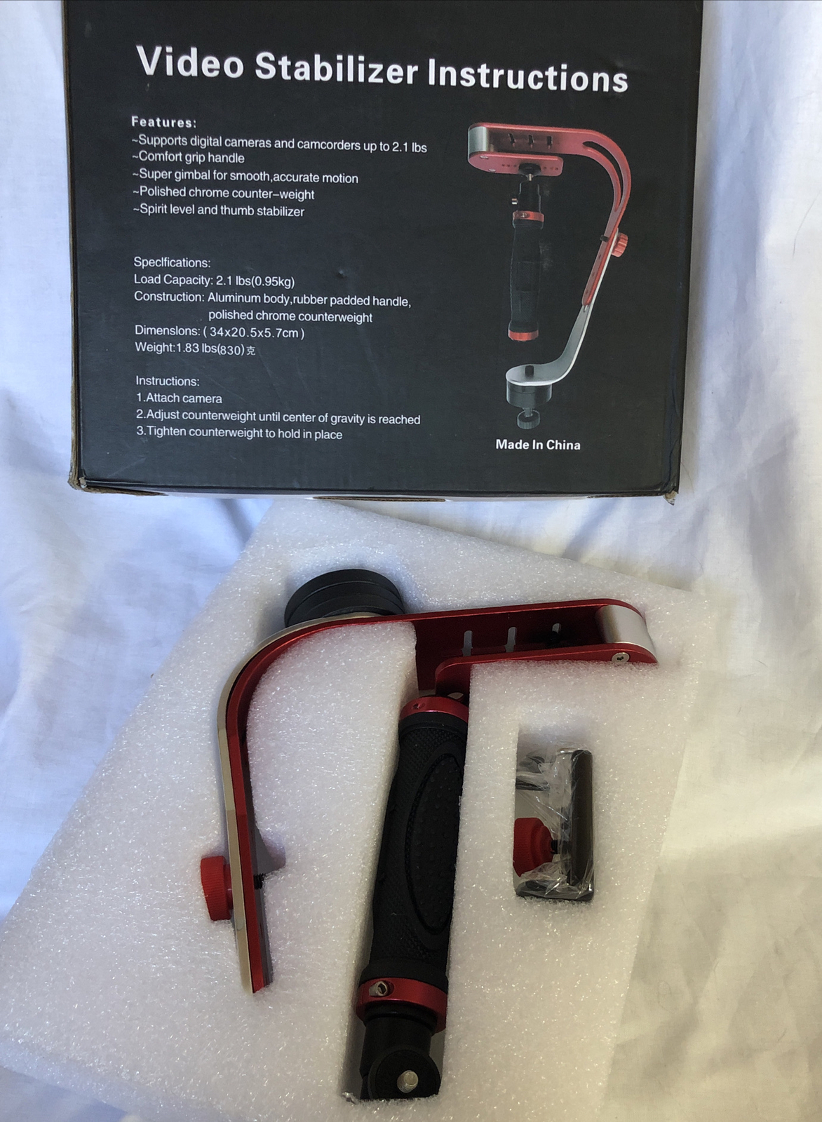Handheld DigItal Video Camera Stabilizer for Canon Nikon Sony DSLR Etc. New