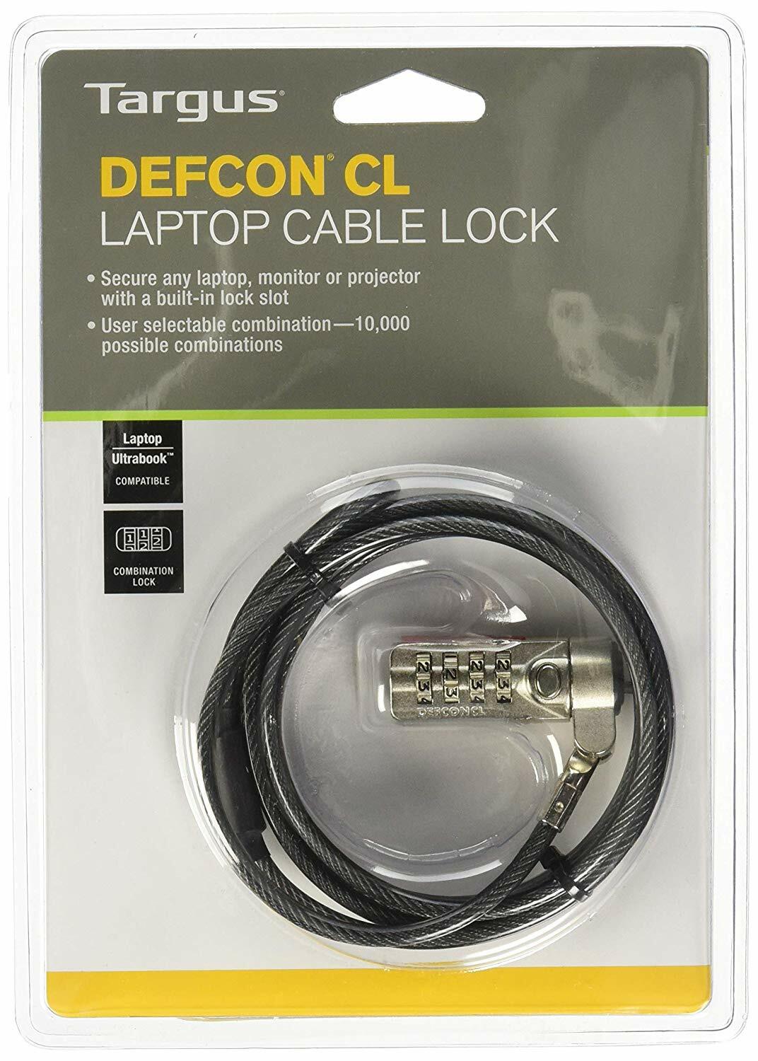 Targus DEFCON CL Laptop Cable T Lock (PA410U1) Anti -Theft