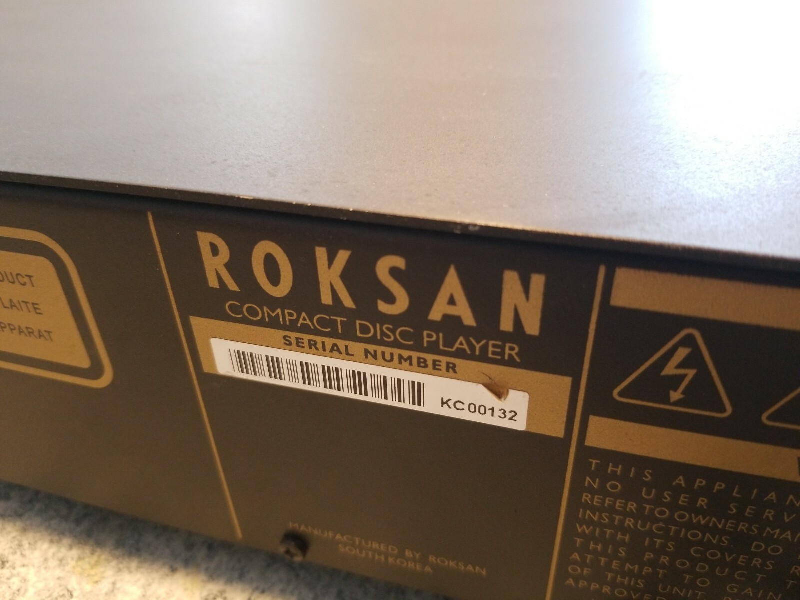 ROKSAN KANDY KD-I MKIII CD PLAYER