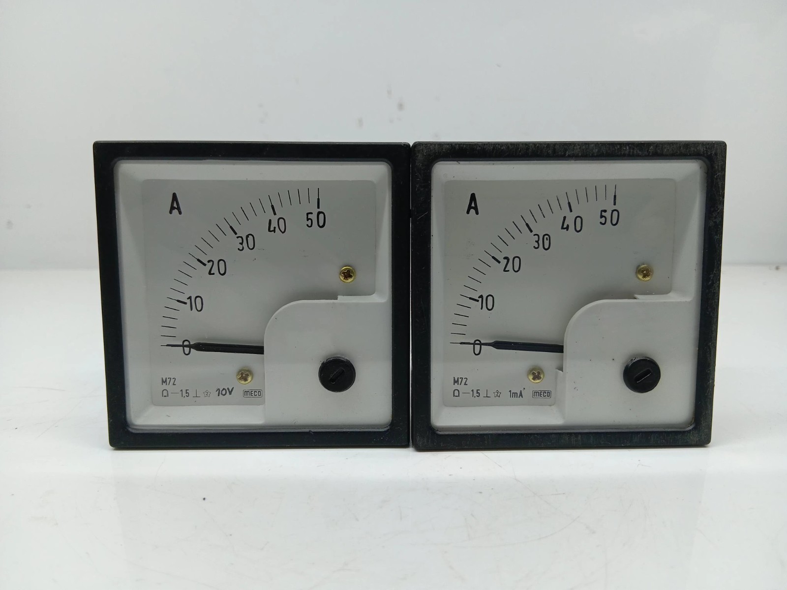 MECO 0-50 1MA ANALOG AMETER / LOT OF 2