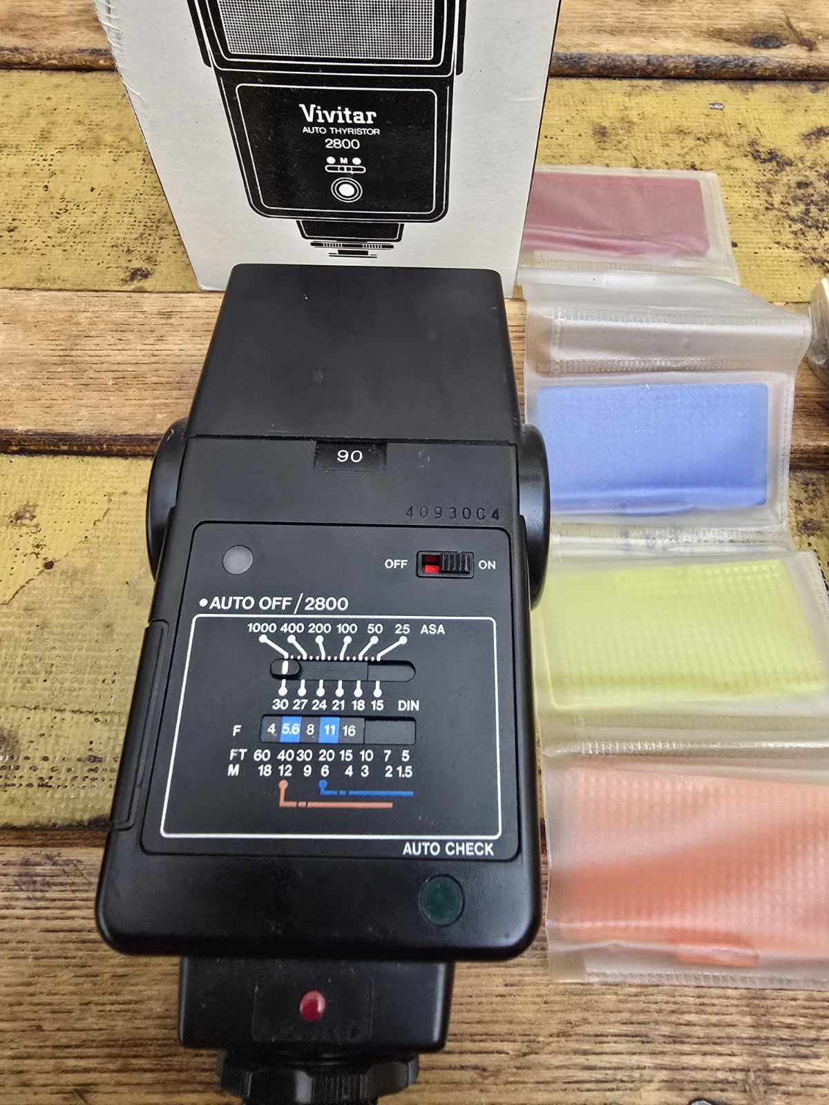 Vivitar 2800 Auto Thyristor Electronic Flash Kit Boxed Manual Tested Working