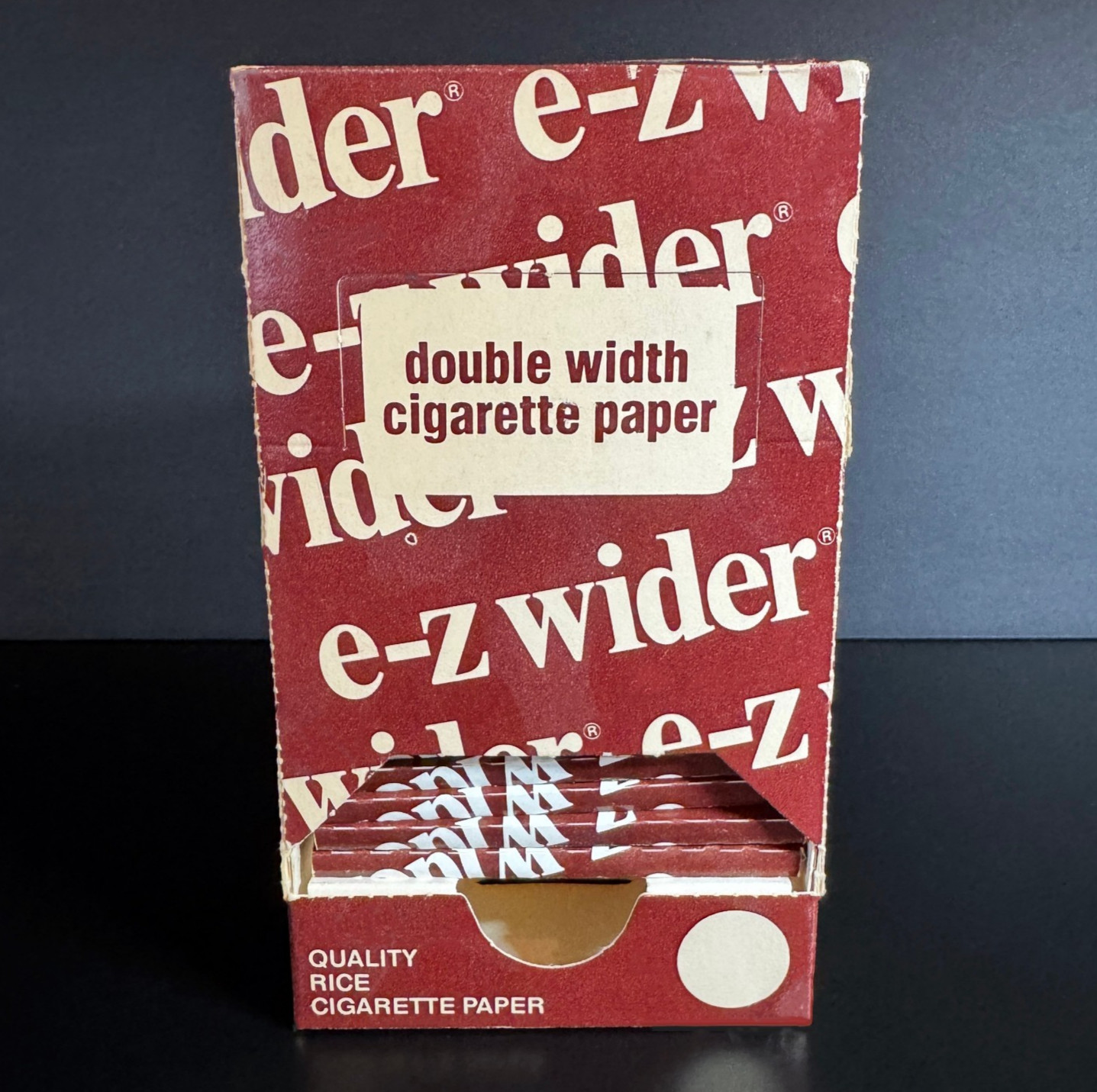 Vintage E-Z Wider Double Width Rolling Papers 25 Pack Display Box w/ 19 Packs