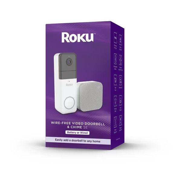 Roku Wire-Free Video Doorbell & Chime SE | 1440p HD WiFi Smart Cam