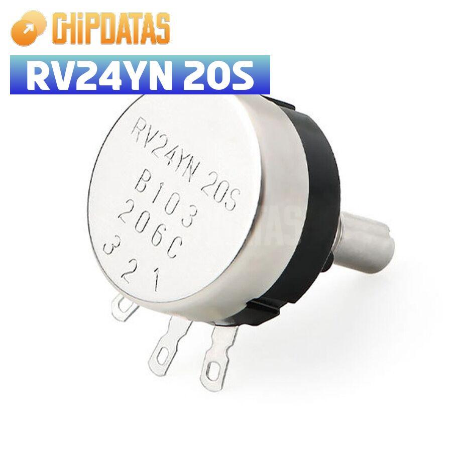 2PCS New  RV24YN 20S 20K ohm B203 Carbon Composition Rotary Taper Potentiometer