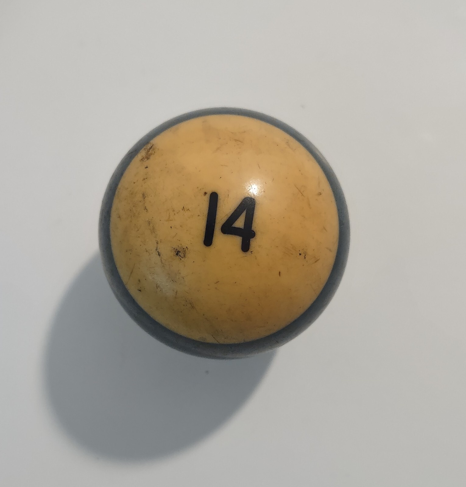 Vintage Bakelite Billiard Ball Pool Ball Butterscotch 14