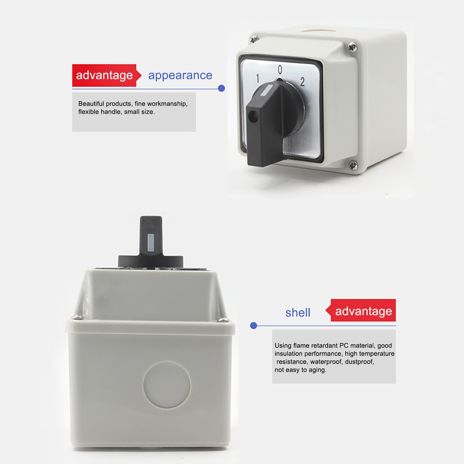 High Quality Changeover Switch Transfer Switch 20A Transfer 3 Position