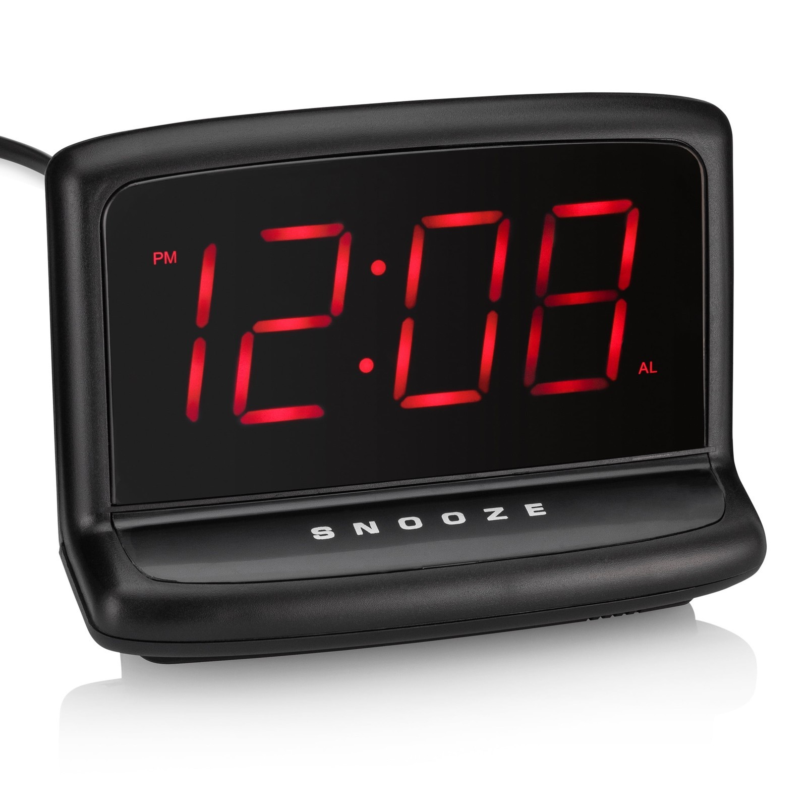 Black Electric Digital Deep Sleep Alarm Clock W/ 1.4” LED Display Model#