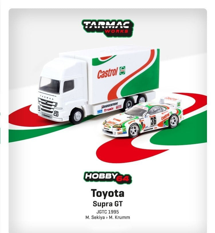 1:64 Tarmac Works Castrol  Supra GT JGTC 1995 Transport + truck packaging