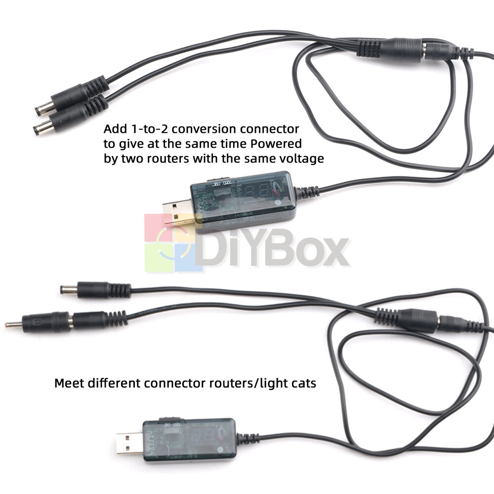 USB power boost line DC 5V to 9V 12V Step UP Voltage Adapter Cable 1A Step-up