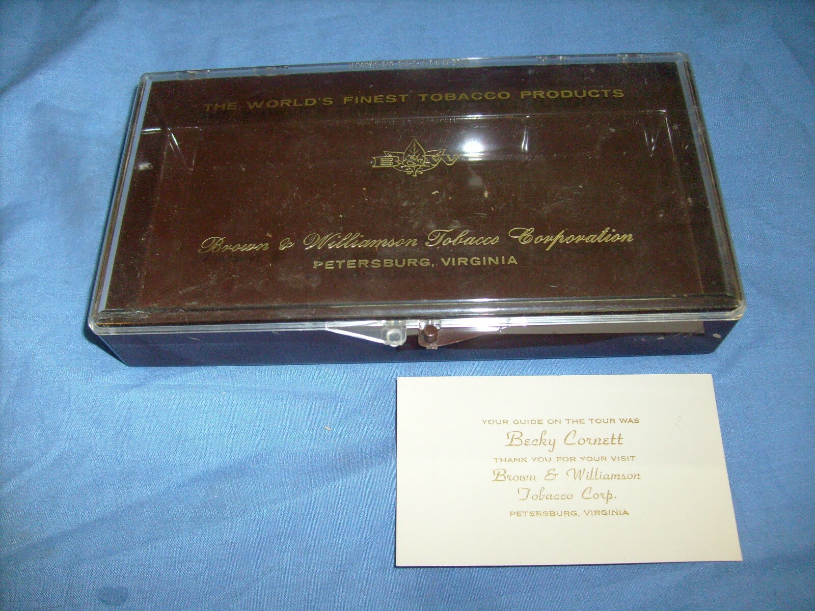 Vintage Brown & Williamson Tobacco Corp Cigarette plastic box display + Bus Card