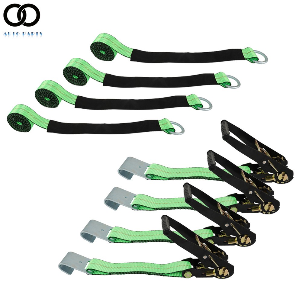3,300 Pound Safe Working Load - Lasso Style - 2" x 96" Tie Down with Flat Hooks