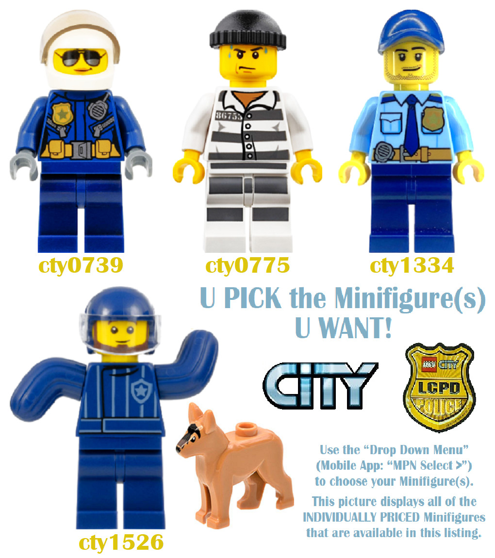 Genuine LEGO U PICK Town: City: POLICE Minifigures **NEW**