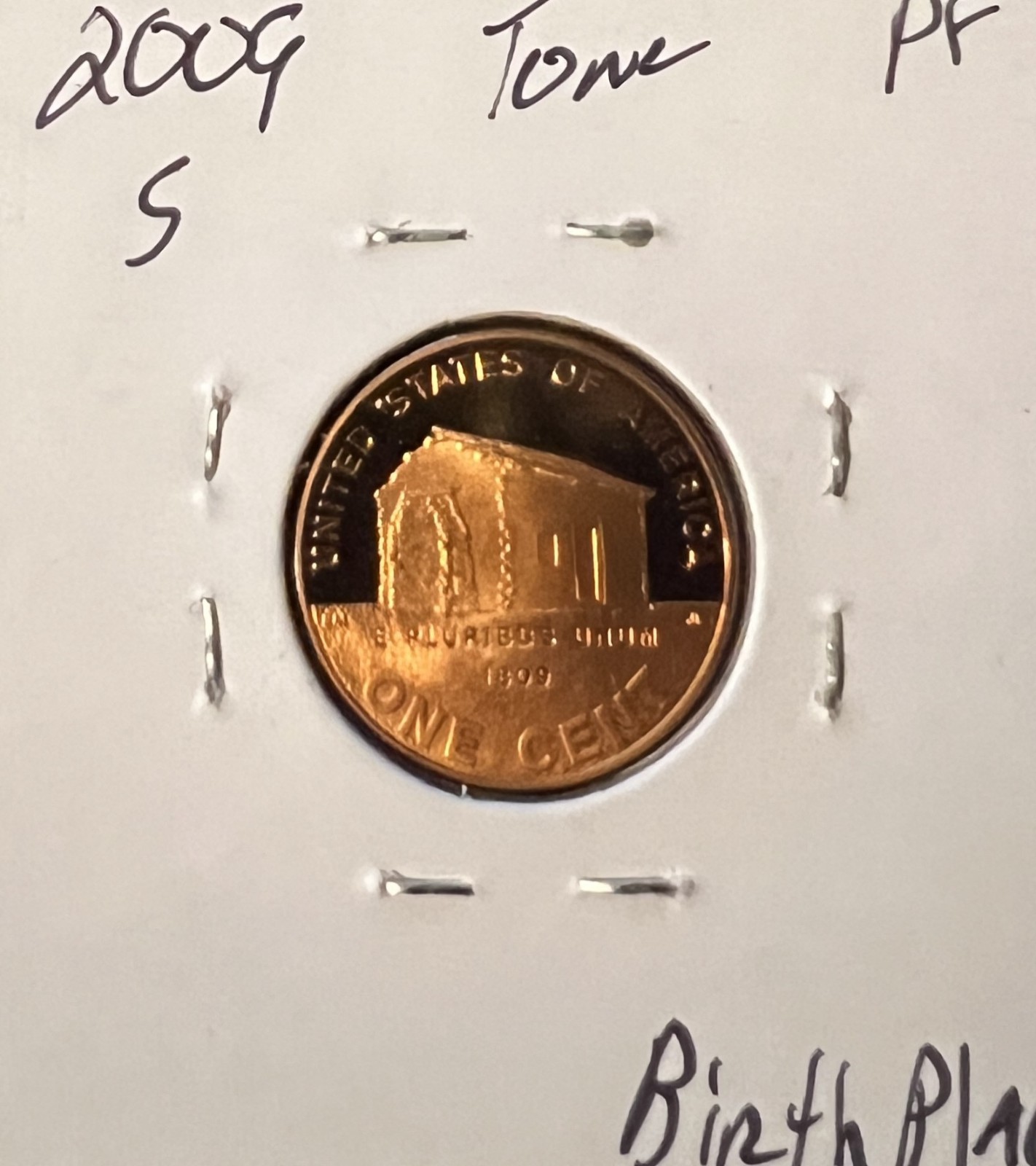 2009-S LINCOLN CHILDHOOD CENT FROM PROOF SET ACTUAL COIN  #10431