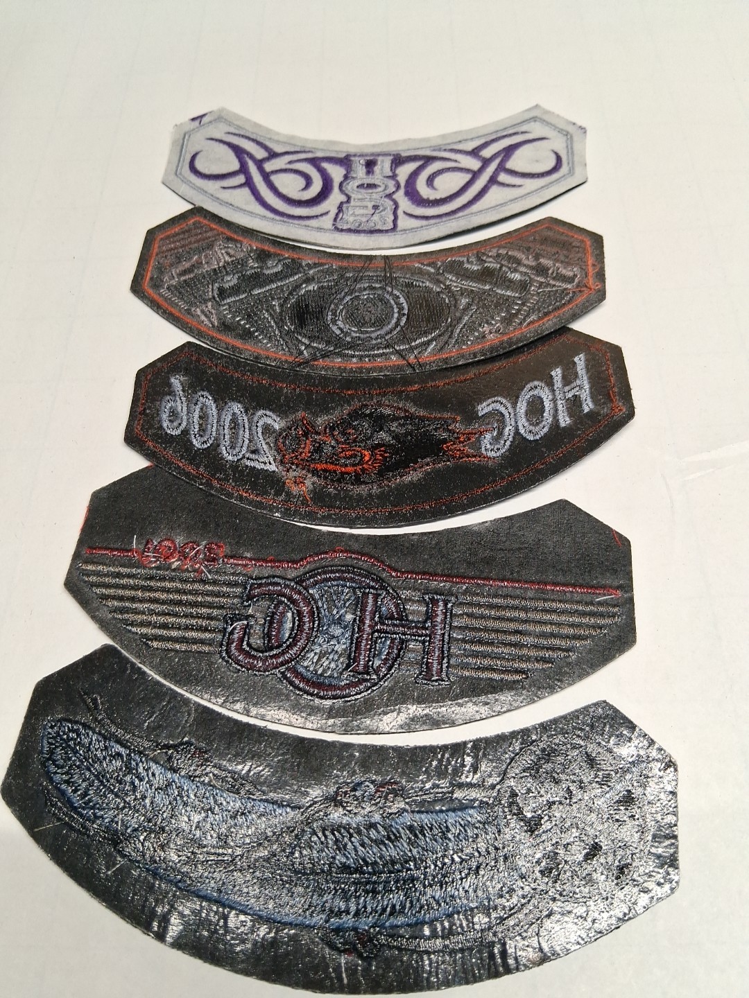 Harley HOG Patch Lot 2001 2004 2005 2006 Engine Feather Flames Rocker