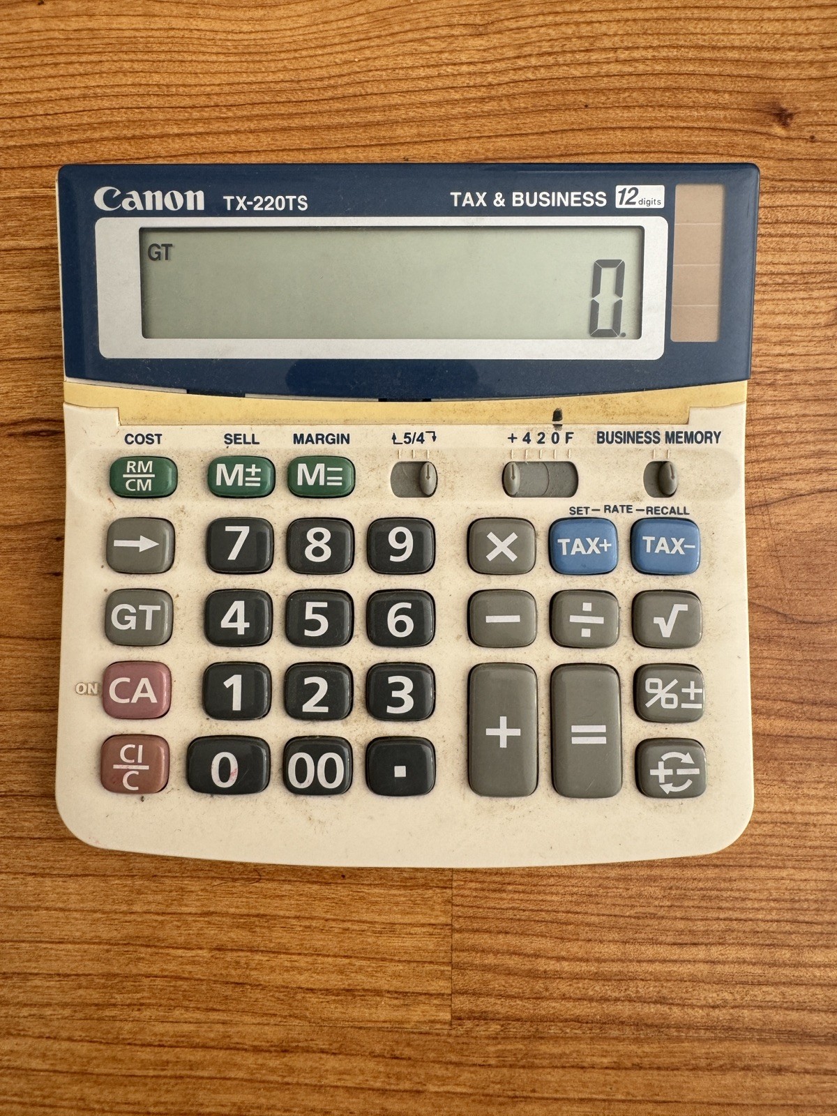 TX220TS Calculator Canon - DUAL POWER TAX BUSINESS FUNCTION ADJUSTABLE DISPLAY